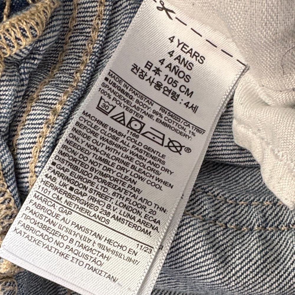 Gap Girls Heart Jeans 4t - Picture 6 of 7